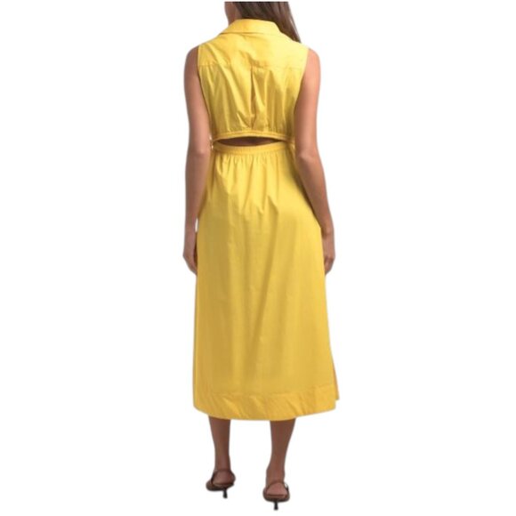 CALVIN KLEIN Elastic Cinched Waist Midi Dress - Picture 2 of 6